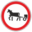 Дорожный знак 3.8 «Движение гужевых повозок запрещено» (металл 0,8 мм, III типоразмер: диаметр 900 мм, С/О пленка: тип А инженерная)